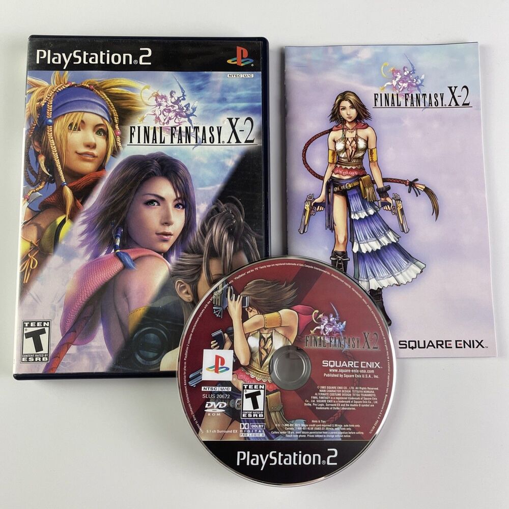 Final Fantasy X-2 (Sony PlayStation 2, 2003) PS2 Complete with Registration Card